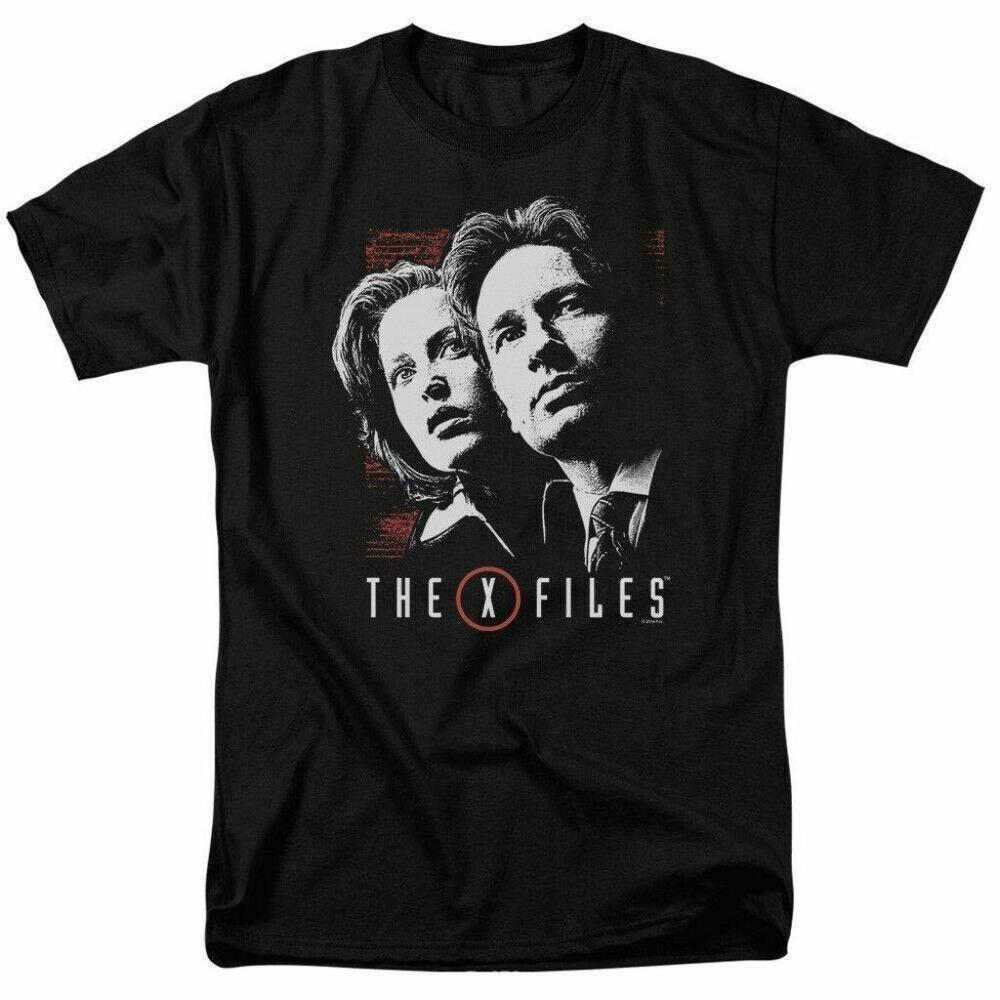 The X Files Mulder Scully T Shirt Mens Licensed Tv Show Alien Ufo Retro Black
